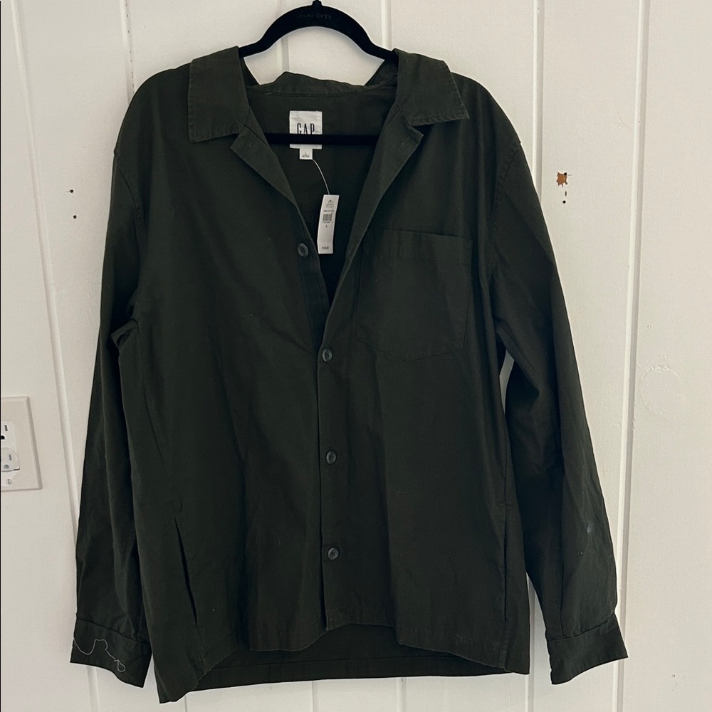 GAP Men's Dark Olive Shirt Jacket